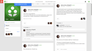 Espacio de conversación en Googleplus